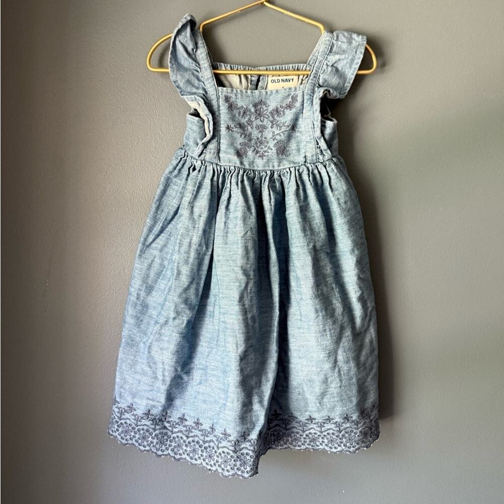 Old Navy chambray Dress with Embroidery